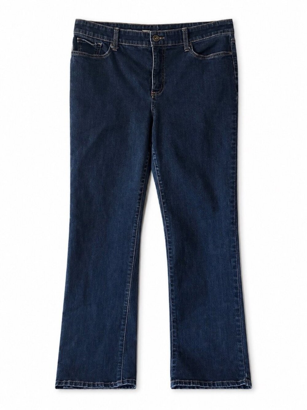 St Johns Bay Women Stretch Straight Leg Jeans Blue Size 14